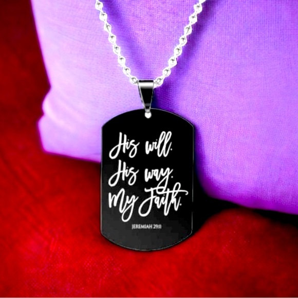 Seathroughheart Jewelry - 🫶🏻 Jeremiah 29:11 His Will, His Way, My Faith Necklace